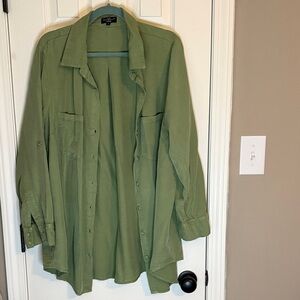 Velvet Heart Sage Green Button Down Tunic
